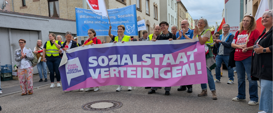 Demonstration gegen Sozialabbauin Heilbronn