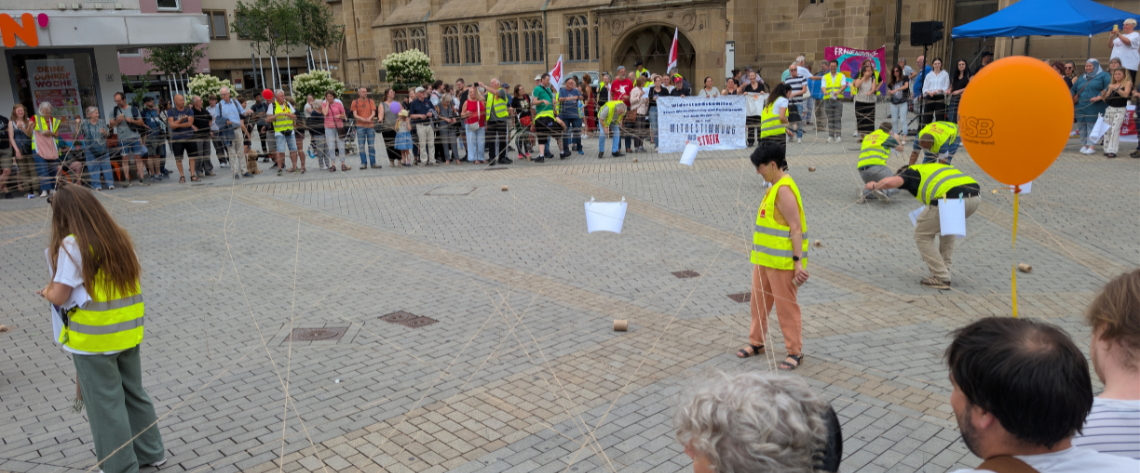 Demo gegen die Reformpläne der Bundesregierung